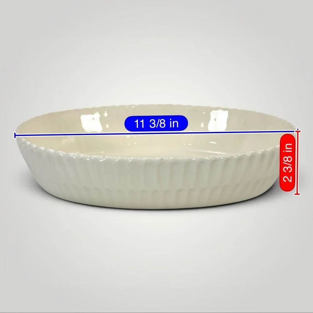 Vintage Copeland Spode White Ribbed Oval Serving Dish England 11⅜ Ceramic